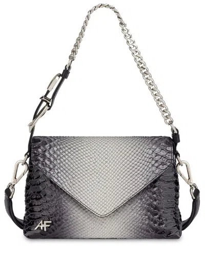 Alberta Ferretti Dori Crocodile-effect Handbag In Brown