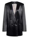 Alberta Ferretti Double-breasted Blazer In Black