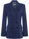 Alberta Ferretti Double-breasted Blazer In Blue