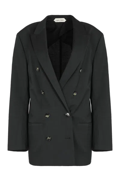 ALBERTA FERRETTI DOUBLE-BREASTED BLAZER IN WOOL BLEND