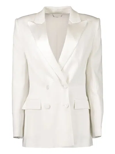 Alberta Ferretti Double-breasted Blazer In White