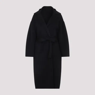 Alberta Ferretti Double Breasted Peacoat For Women In Black