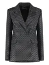 Alberta Ferretti Elegant Double-breasted Jacket In Gray