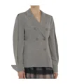 Alberta Ferretti Double-breasted Suit Jacket In Gray