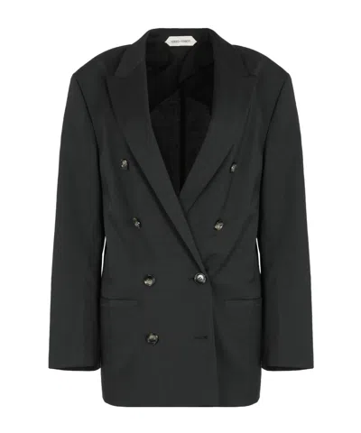 Alberta Ferretti Double-breasted Tailored Blazer In Black