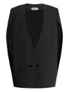 Alberta Ferretti Double-breasted Waistcoat In Black