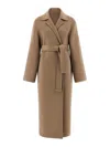 Alberta Ferretti Double Cloth Coat Coats And Trench Coats Beige In Brown