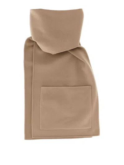Alberta Ferretti Double Cloth Scarf In Sand