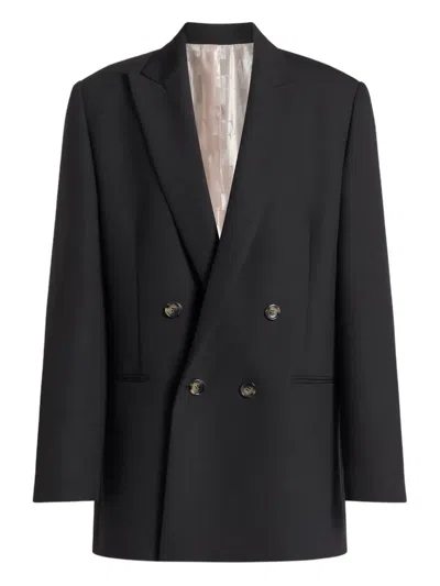 Alberta Ferretti Double-breasted Blazer In Black