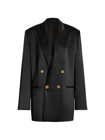 Alberta Ferretti Double-breasted Blazer In Black