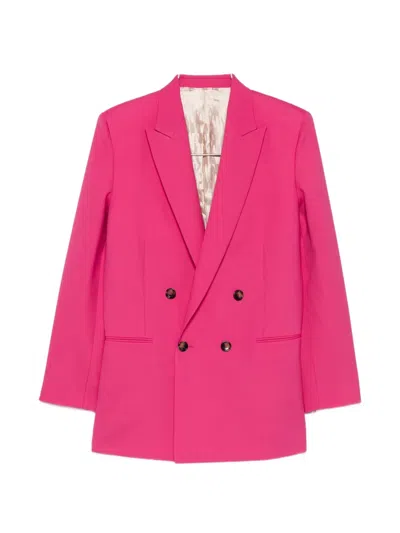 Alberta Ferretti Double-breasted Jacket In Pink