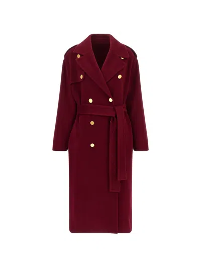Alberta Ferretti Double-breasted Wool-cashmere Coat In Multi