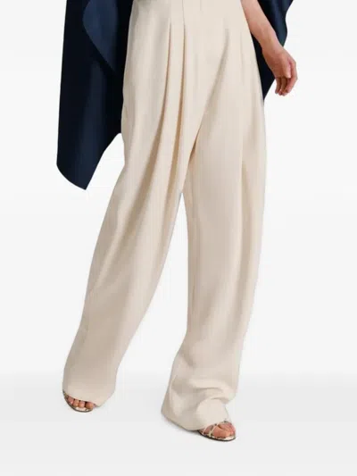 Alberta Ferretti Draped Asymmetric Cape In White