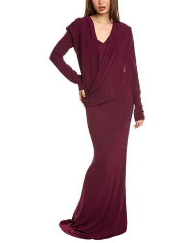 Alberta Ferretti Draped Gown In Purple
