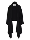Alberta Ferretti Draped Jacket In Black