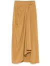 Alberta Ferretti Draped Maxi Skirt In Green