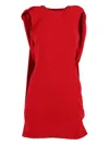 Alberta Ferretti Sleek Form-fitting Dress With Minimalist Design In Red