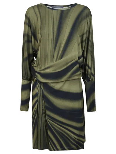 ALBERTA FERRETTI DRAPED MINI DRESS WITH CINCHED WAIST
