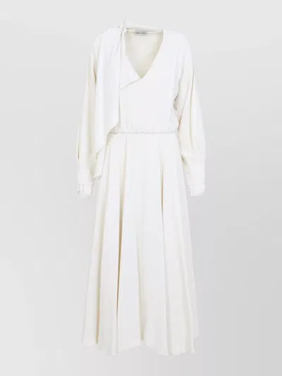 Alberta Ferretti Alberta Ferreti Avorio Enver Satin Dress In White