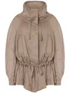 Alberta Ferretti Drawstring-waist Jacket In Neutrals