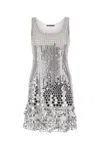 Alberta Ferretti Alberta Ferreti Silver Sequins Mini Dress