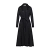 Alberta Ferretti Alberta Ferreti Virgin Wool Midi Dress In Black