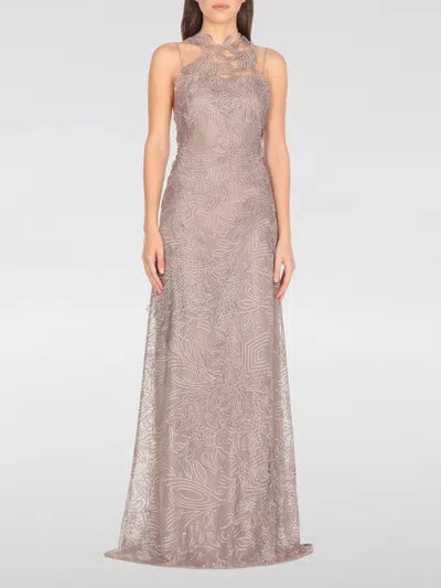 Alberta Ferretti Alberta Ferreti Macrame Foliage Long Dress In Beige