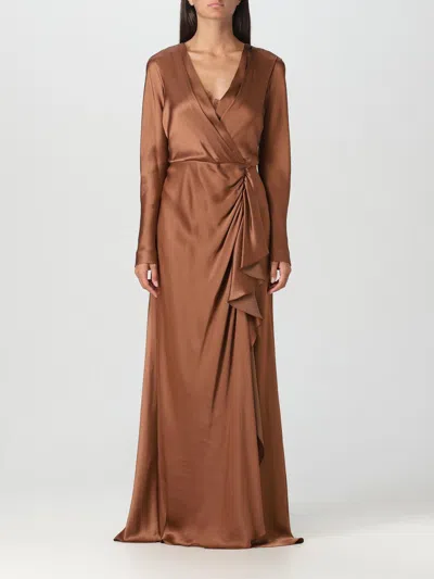 ALBERTA FERRETTI DRESS ALBERTA FERRETTI WOMAN COLOR BROWN,E59246032