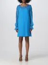 Alberta Ferretti Dress  Woman Color Gnawed Blue In Gnawed Blue