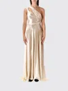 Alberta Ferretti Sculptural One-shoulder Velvet Evening Dress In Neutral