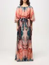 Alberta Ferretti Womens Habotai Abstract-print Silk Maxi Dress Fantasy Print Violet In Lilac