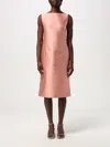 Alberta Ferretti Satin Back-bow Dress