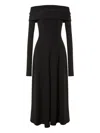 Alberta Ferretti Off-the-shoulder Evening Dress In Black