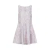 Alberta Ferretti Floral Sleeveless Mini Dress In White