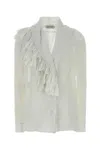 Alberta Ferretti Long Sleeve Shirt In White