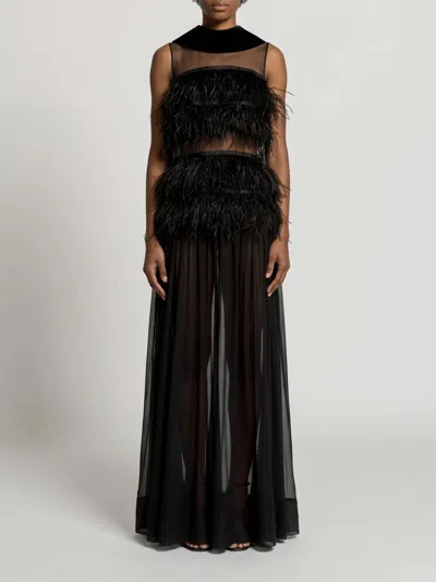 Alberta Ferretti Dress Woman In Black