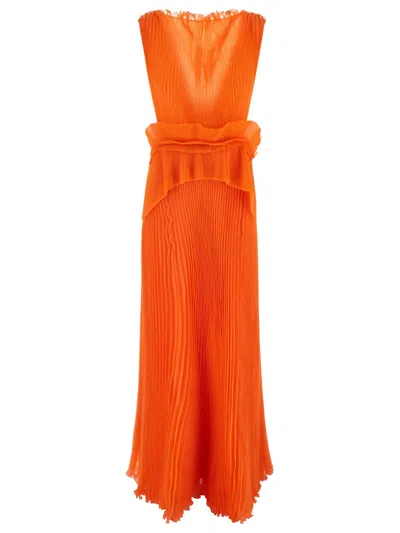 Alberta Ferretti Dress Woman In Orange