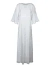 Alberta Ferretti Sangallo White Caftan Dress