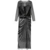 Alberta Ferretti Woman Maxi Dress Black Size 6 Polyamide In Gray