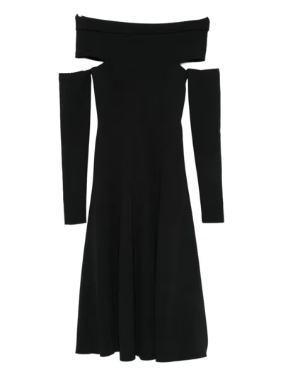 Alberta Ferretti Cut-out Mini Dress In Black