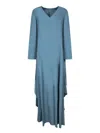 Alberta Ferretti Enver Satin Kaftan Dress In Blue In Blue