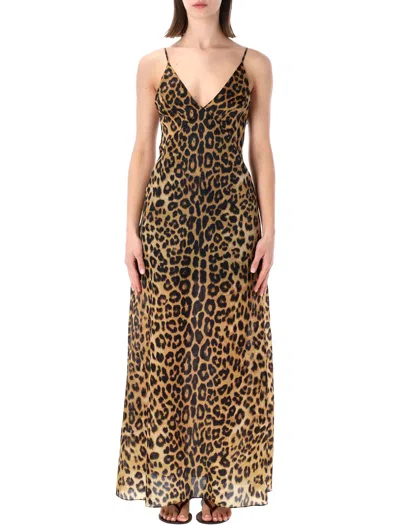 Alberta Ferretti Dresses Brown In Animal Print