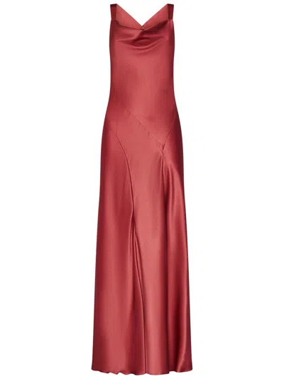 Alberta Ferretti Silk Gown In Red