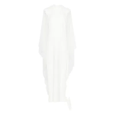 Alberta Ferretti Long-sleeved Dress In White