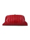 Alberta Ferretti Eel Leather Maxi Pouch In Red