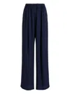 Alberta Ferretti Elastic-waistband Trousers In Blue