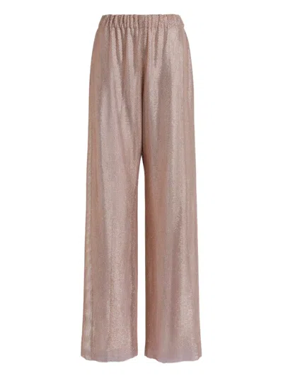 Alberta Ferretti Elasticated-waistband Trousers In Pink