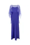 Alberta Ferretti Long Dress In Acetate Blend