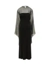Alberta Ferretti Elegant Long Suit With Unique Inserts In Black