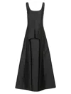 Alberta Ferretti Sleeveless Flared Gown In Black